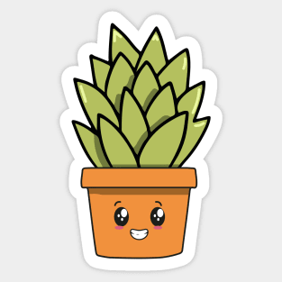 Cute Green Plant Kawaii Sticker